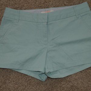Women's J. Crew Chino Shorts 6 Mint Green NWT